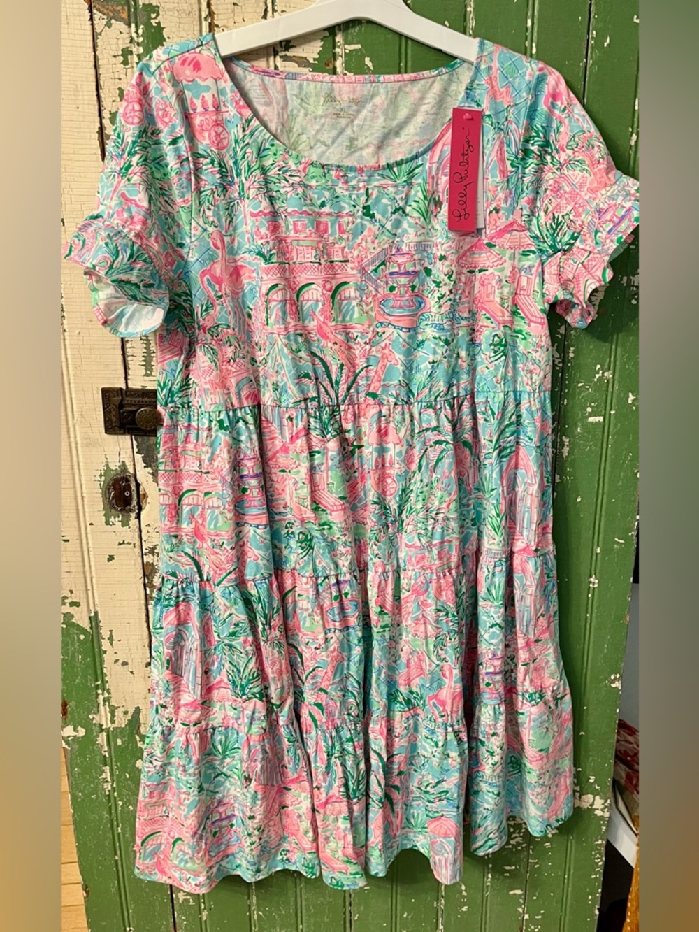 Lily Pulitzer Women’s Dress Pink Aqua vacation Size XL